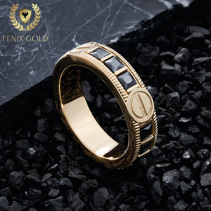 Anillo Olimpus Gemas Negras