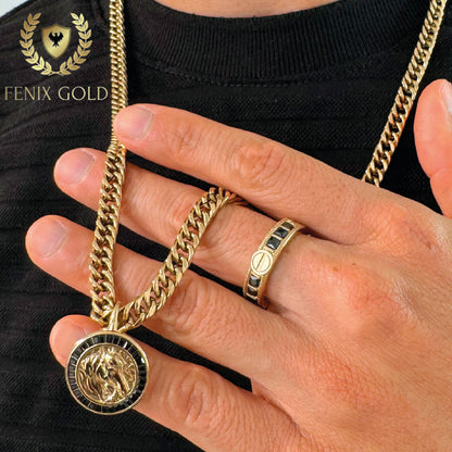 Anillo Olimpus Gemas Negras