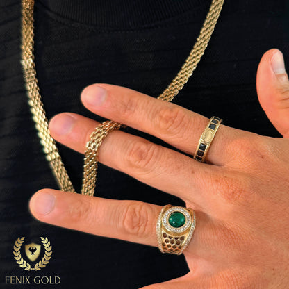 Anillo Olimpus Gemas Negras