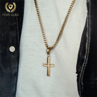 Dije hombre Cruz calada